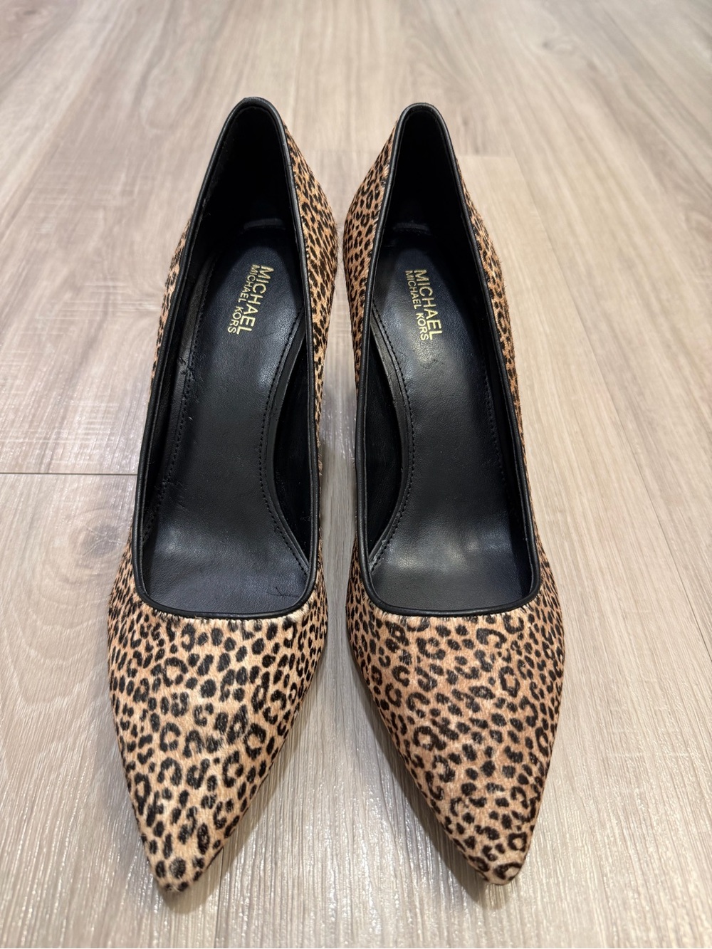 Michael Kors Leopard Haircalf Stiletto Heels Pumps Size 7.5